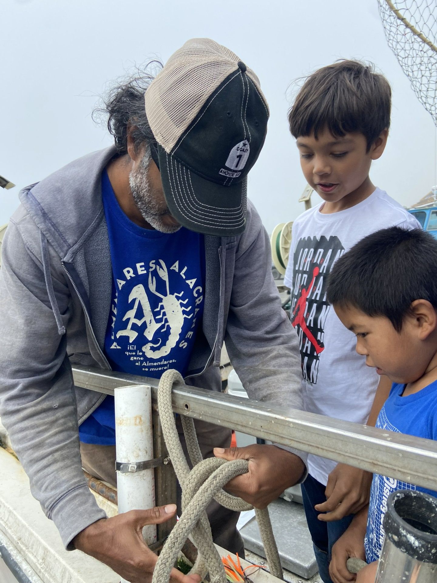 Beach and fishing boat field trip